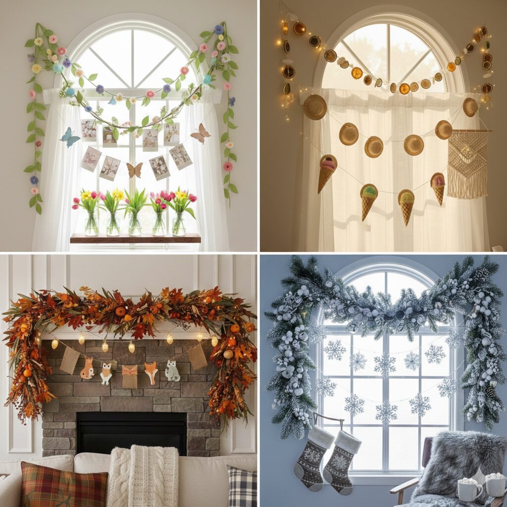 ガーランドで壁を飾る！季節ごとのおしゃれコーデ術